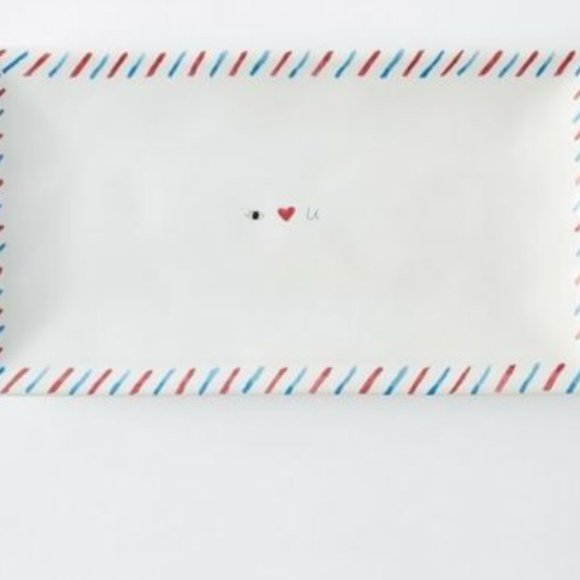West elm Love Letter Tray Plate Trinket Dish Valentine's Gift - Picture 3 of 7